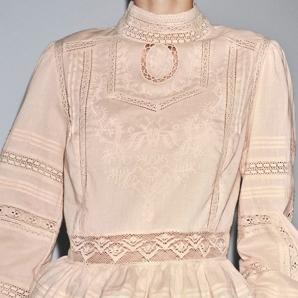 ZW COLLECTION EMBROIDERED ROMANTIC SHIRT - Picture 5 of 12